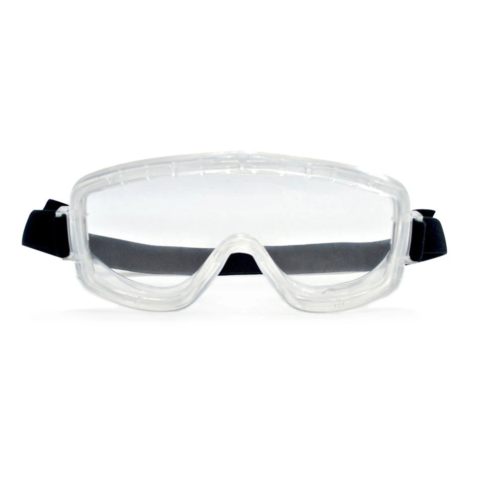 Front view of SG-JN074 goggle with clear lens and anti-fog coating