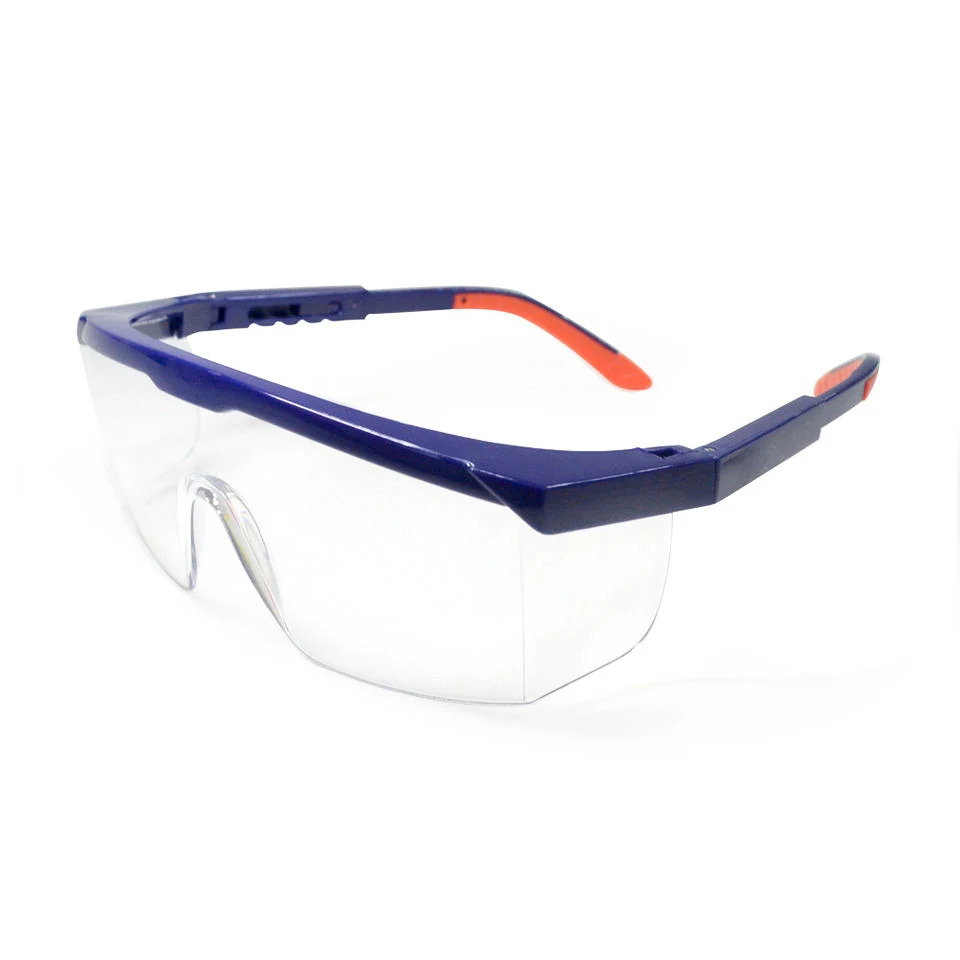 SG-JN103A splash proof safety glasses with clear polycarbonate lens and black nylon frame