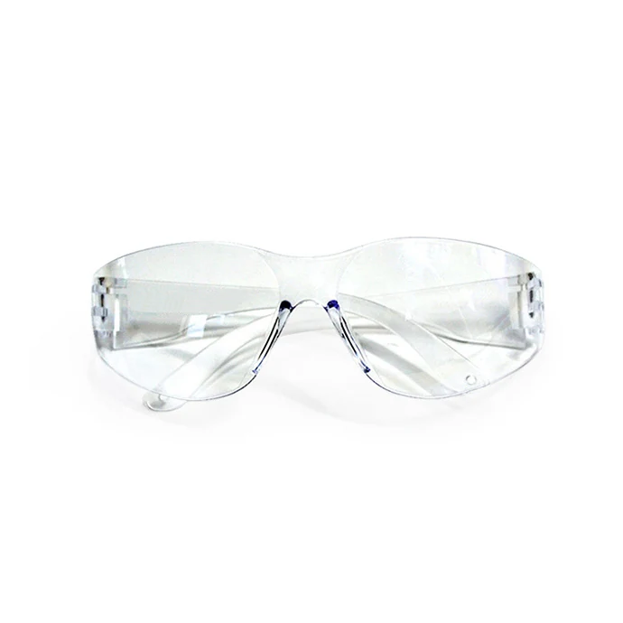 SG-JN106 safety glasses worn on a person's face, showing fit and comfort