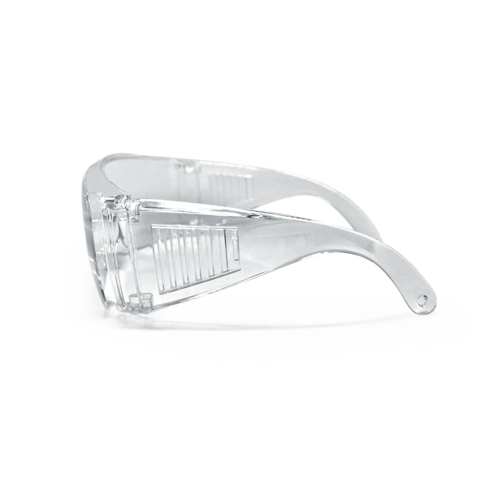 SG-JN109 safety glasses worn over prescription glasses, demonstrating fit and comfort