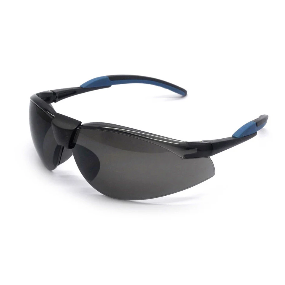 SG-JN119B welding protective eyewear with custom dark gray polycarbonate lens and black nylon frame