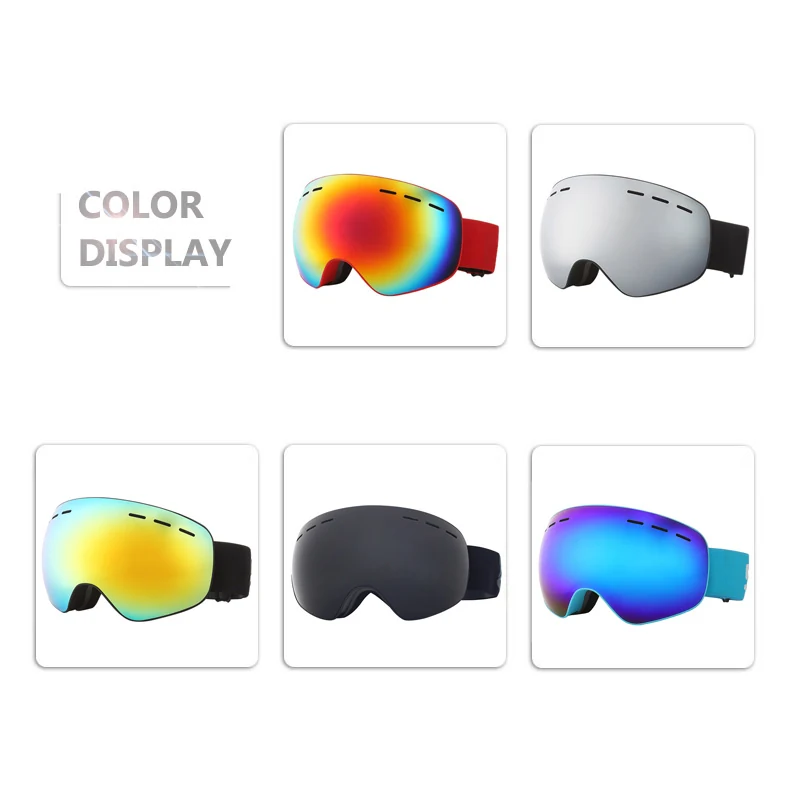 Front view of SK-J037 goggle with clear lens, minimalist ultrafine frame, and OTG design