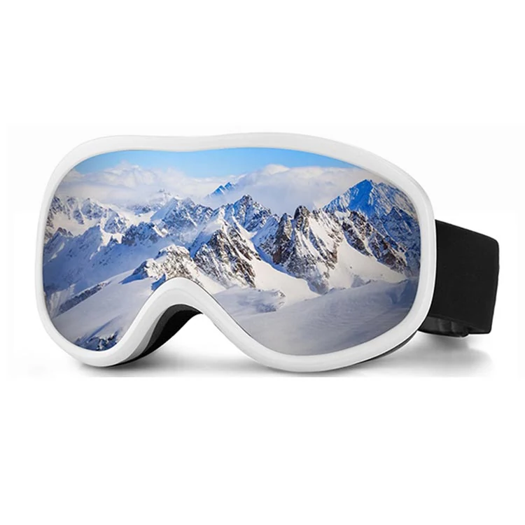 SK-J043 OTG ski goggle with clear HD polycarbonate lens and black TPU frame