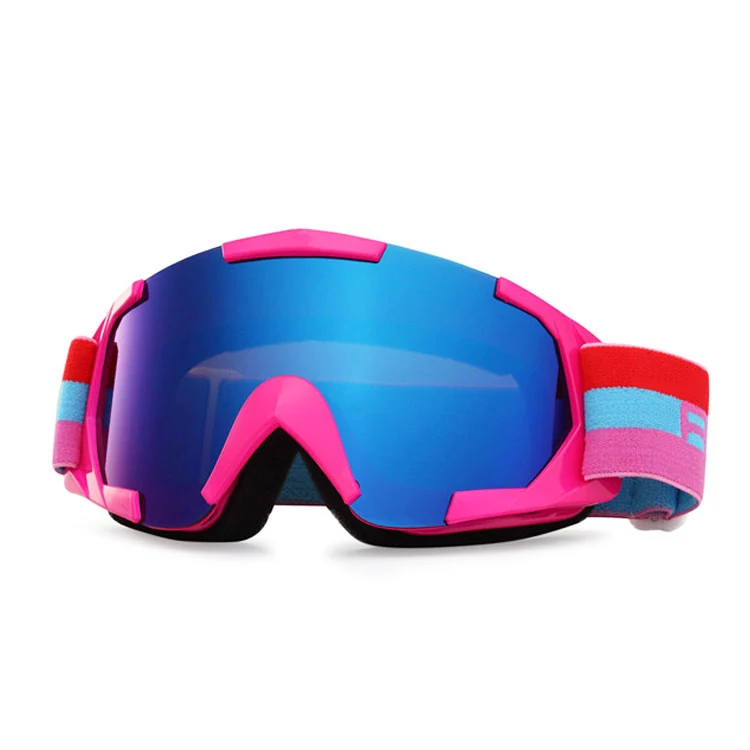 SK-Y629 fogless ski goggle with clear HD polycarbonate lens and black TPU frame