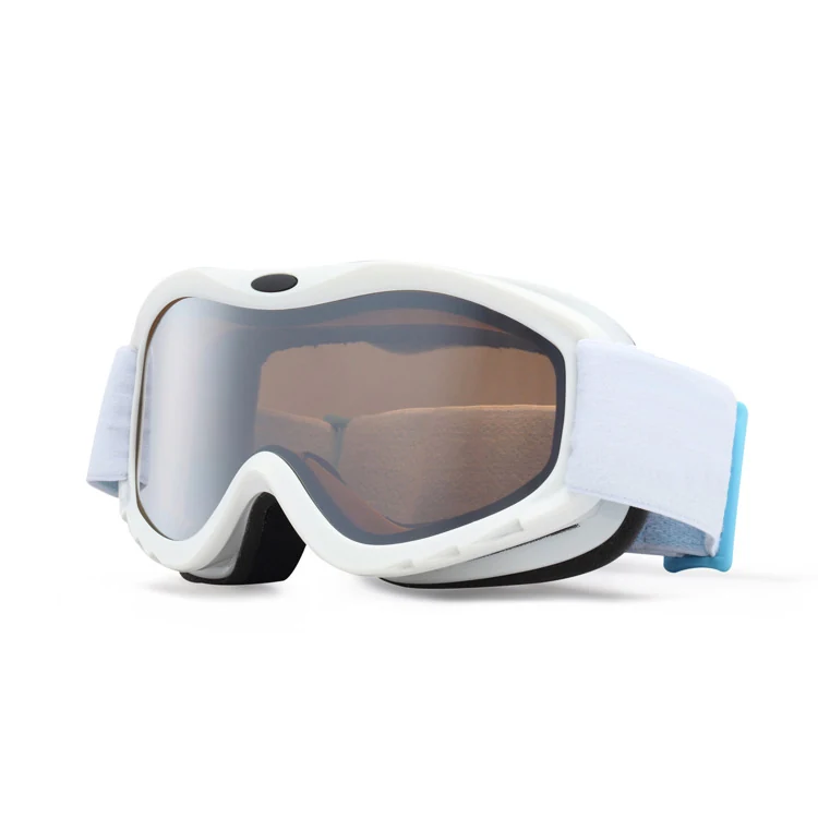 SK-Y657 goggle fitted under a ski helmet to demonstrate helmet compatibility
