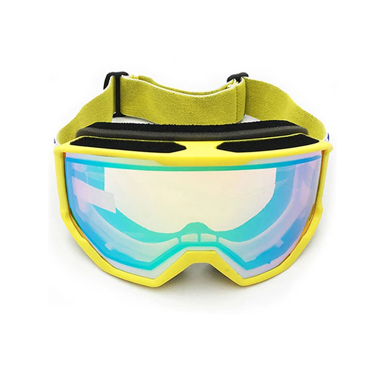SK-Y682 anti-fog ski goggle with HD polycarbonate lens and black TPU frame