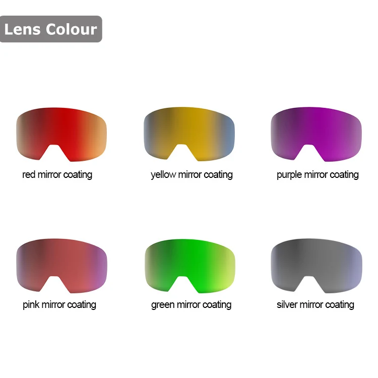 Close-up of SK-Y682 goggle showing the dual-layer lens and anti-fog inner surface