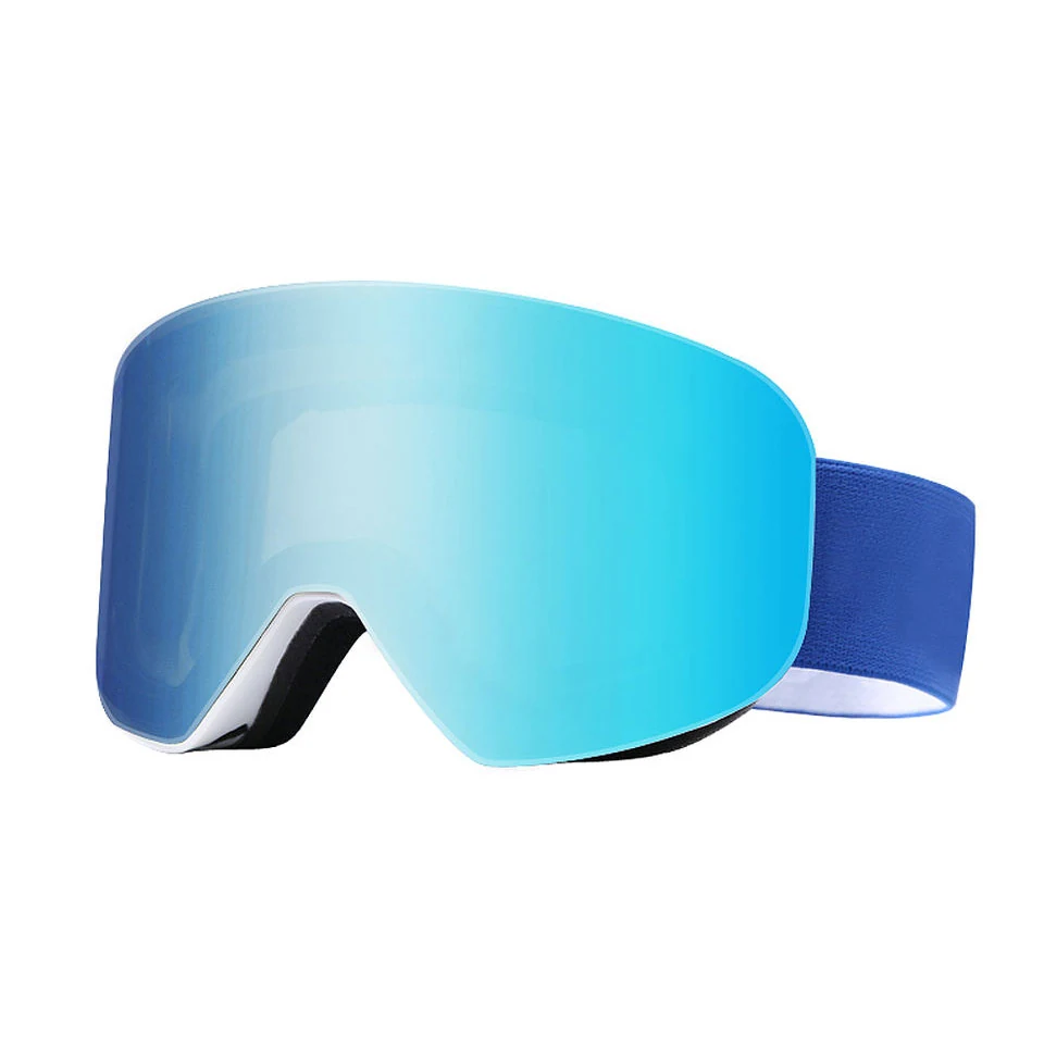 SK-Y693 magnetic ski goggle with clear HD polycarbonate lens and minimalist TPU frame