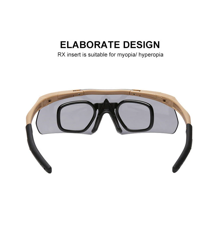 TA-J012 eyewear fitted under a tactical helmet with full peripheral vision