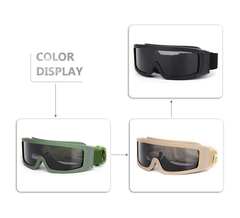 TA-J027 military goggle fitted under a tactical helmet