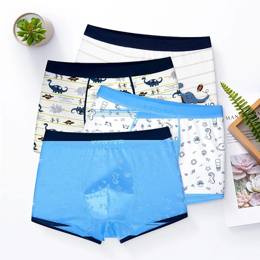 Printed Cotton Kids Boxers view 3