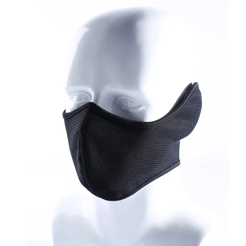 Radfahren Halbgesichtsmaske Schwarz
