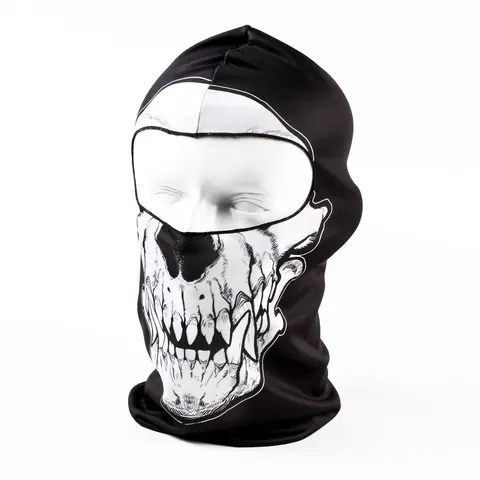 Mascarilla facial fina calavera negra