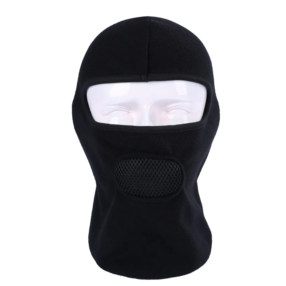 Balaclava Windproof Thermal Fleece Full Face Black