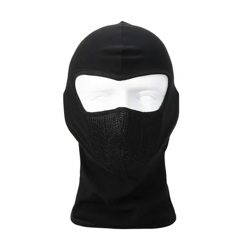 Sturmhaube, winddicht, atmungsaktiv, Vollgesichtsmaske, Schwarz