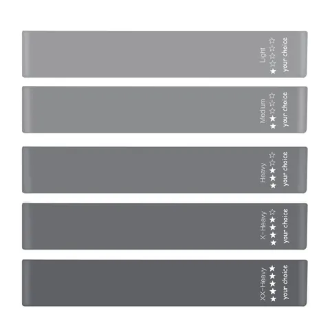 Your Choice Loop-Widerstandsbänder – Grau 11,8 x 2 Zoll, 5er-Set