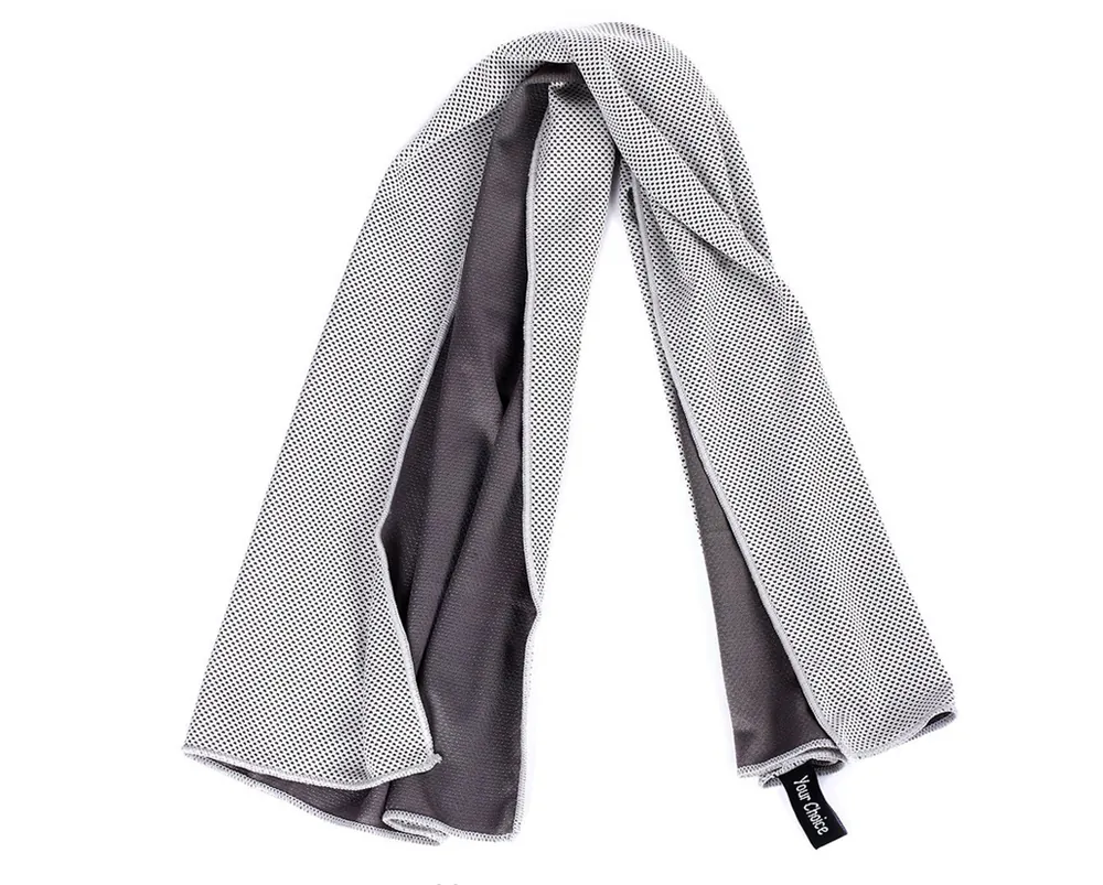 Toalla deportiva de enfriamiento instantáneo gris - 16 x 32 pulgadas
