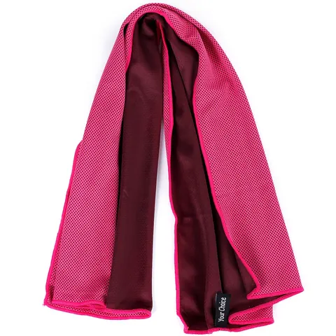 Sofort kühlendes Sporthandtuch, Blau, Rosenrot