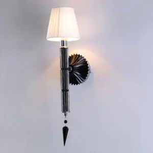 Clear Gold Black Red Champagne Crystal Wall Lamp