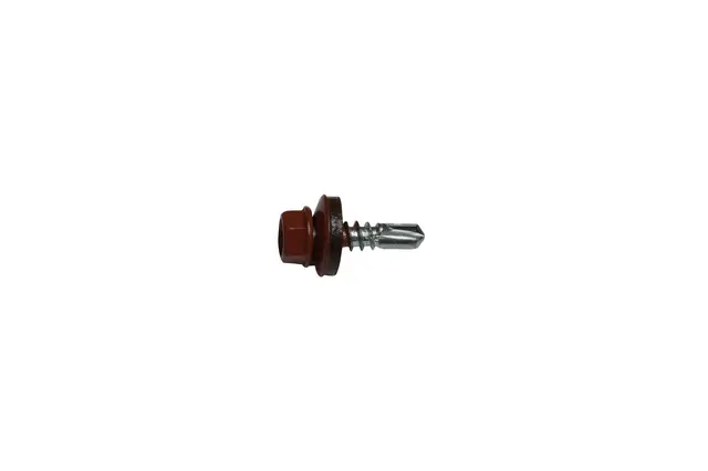 Colored roofing screw with EPDM washer