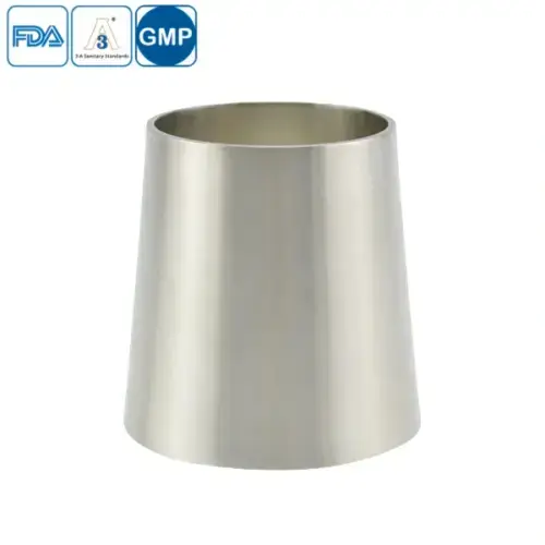 3A sanitary stainless steel butt welded concentric reducer for hygienic piping systems